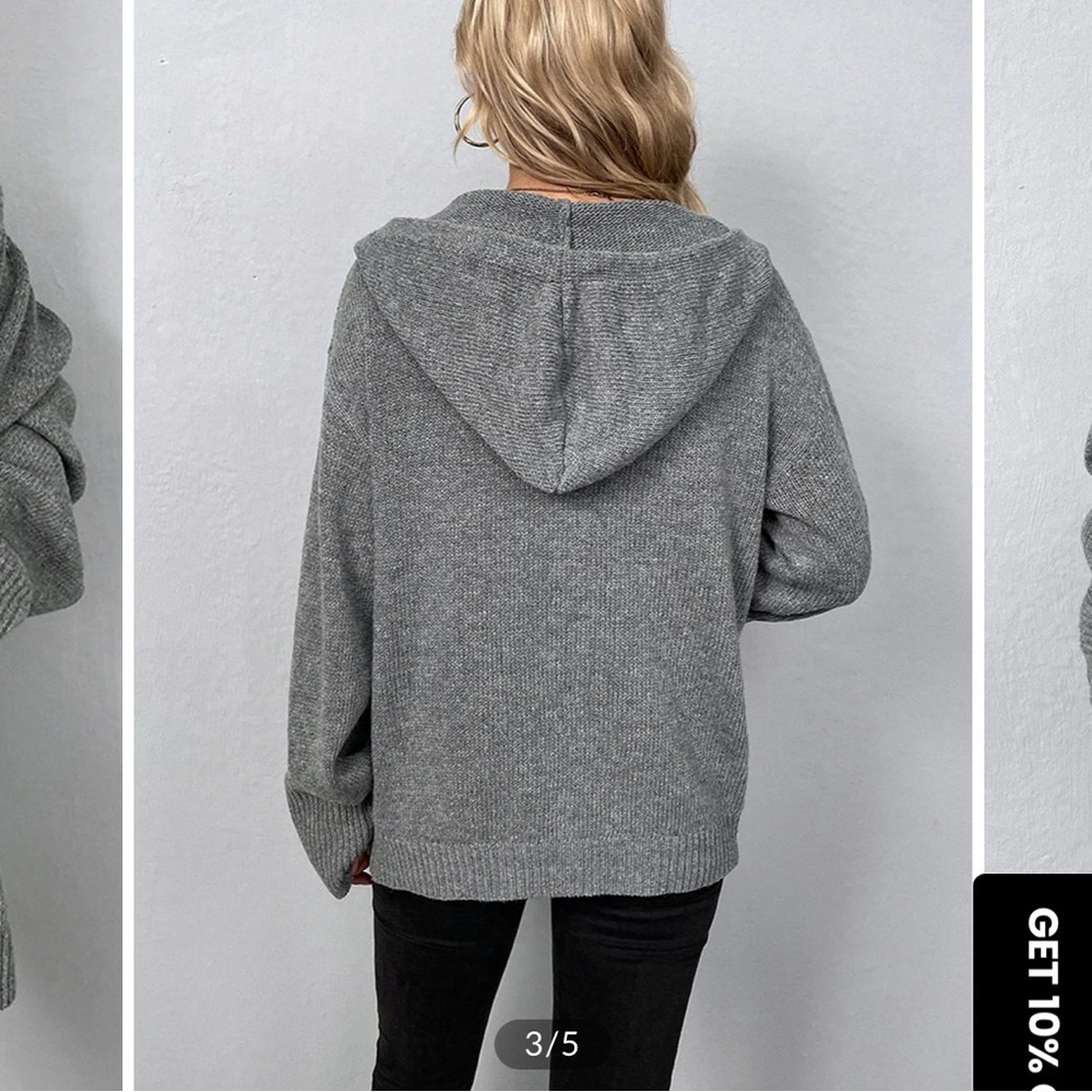 NWT Commense Button Drawstring Hooded Sweater NWT - image 8